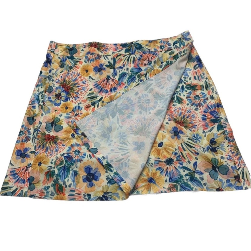 Hawaiian rip skirt size XL wildflower watercolor Length 2